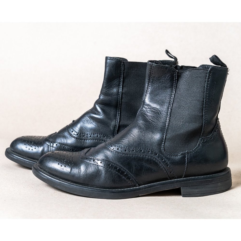 Vagabond Brogue Leather Chelsea Boots